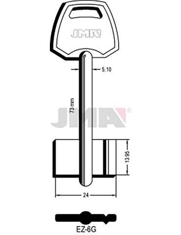LLAVE EN BRUTO GORJA LATON
