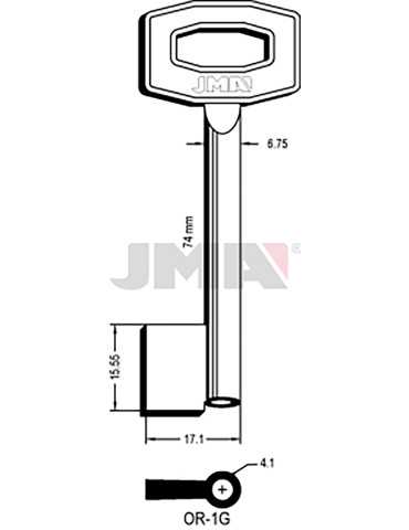 LLAVE EN BRUTO GORJA LATON