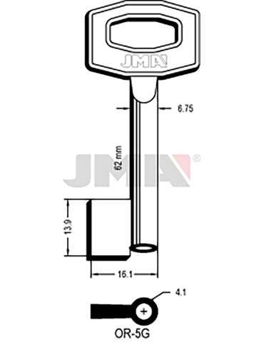 LLAVE EN BRUTO GORJA LATON