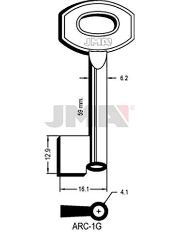 LLAVE EN BRUTO GORJA LATON