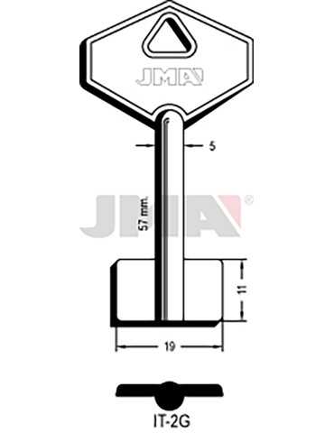 LLAVE EN BRUTO GORJA LATON
