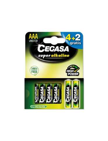 PILAS LR03 AAA SUP. ALCALINA 4+2