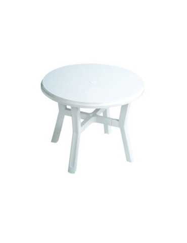 MESA JARDIN REDONDA BLANCA