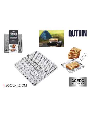 TOSTADOR PAN ACERO COCINA GAS MANGO PLEGABLE